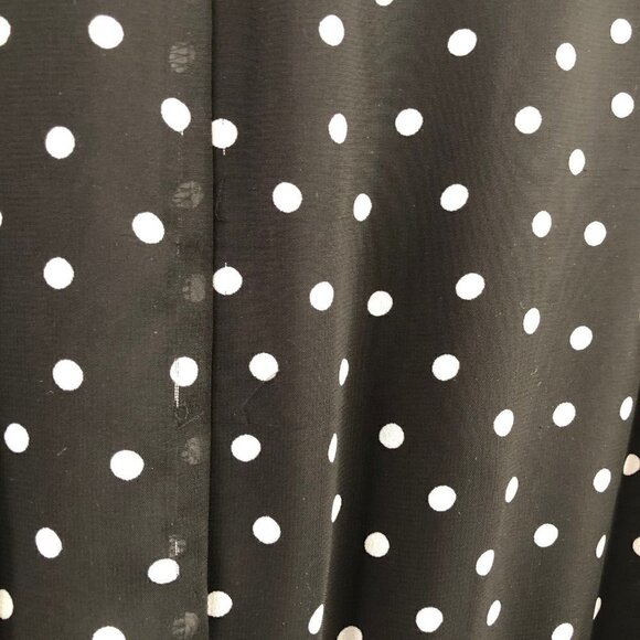 Bar III Black Polka Dot Wrap Dress with Modesty Hook & Eye Closure - Picture 11 of 13